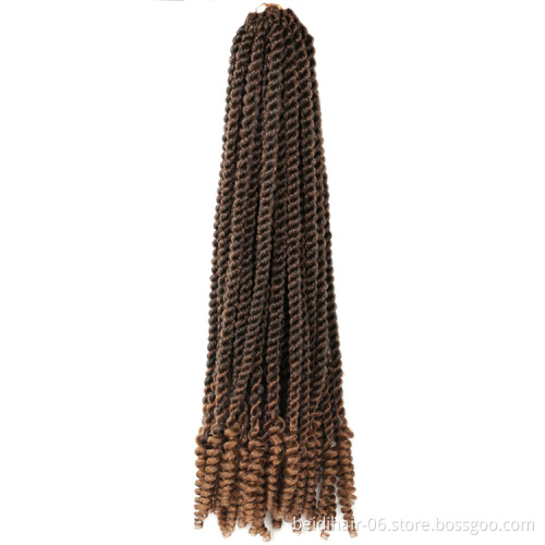 Pre-twisted Soft Coily ends Senegal Twist Crochet Braids Curly